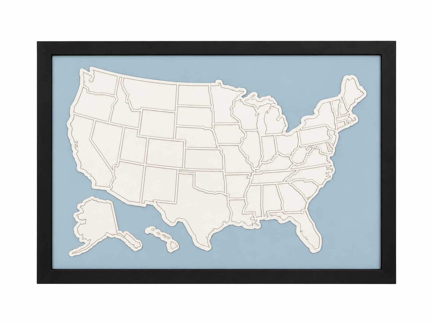 Home black with blue map